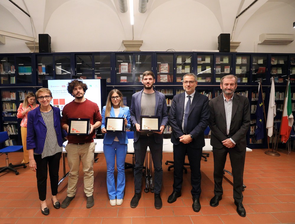 I tre vincitori del premio alla memoria  di Luciano Calanchi e Adriano Turrini