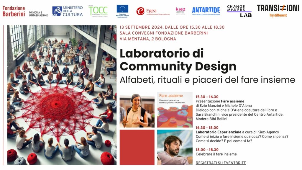 13 settembre – Laboratorio di Community Design. Alfabeti, rituali e piaceri del fare insieme