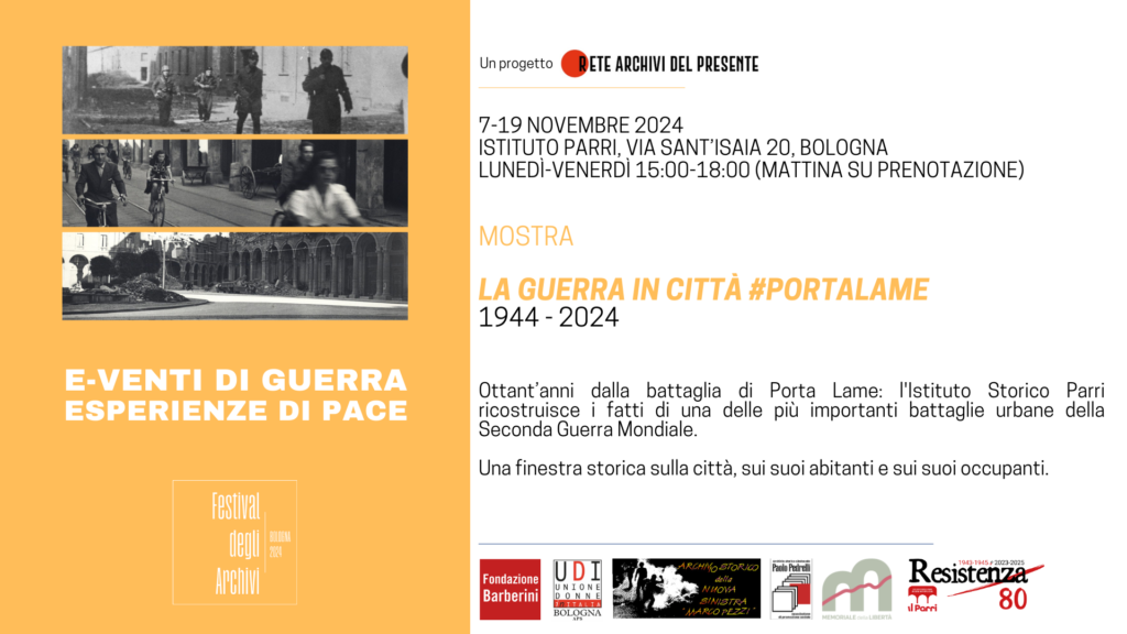 Mostra “La guerra in città #portalame”